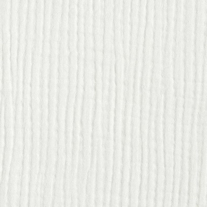 GOTS Mussola di cotone a tre strati – bianco lana,  image number 4