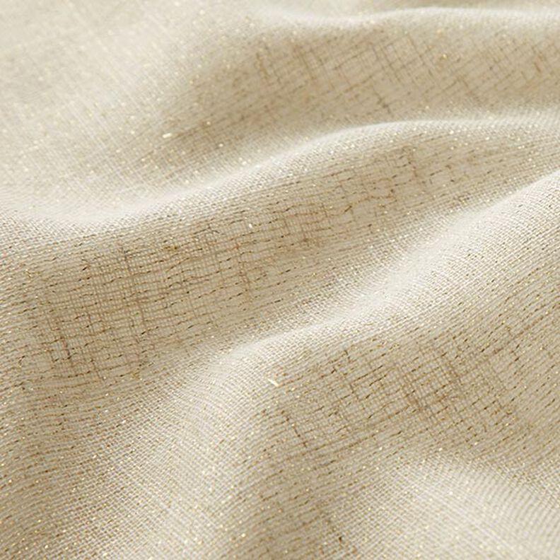 tessuto arredo voile lurex – naturale/oro,  image number 3