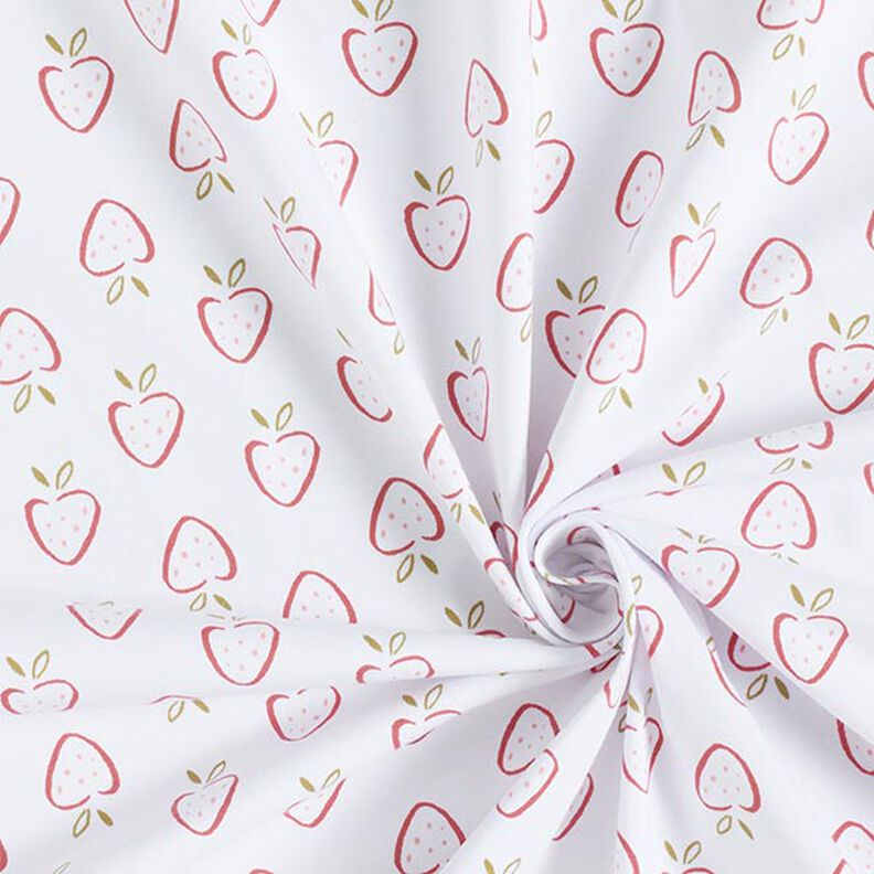 jersey di cotone fragole stilizzate – bianco/rosa,  image number 3