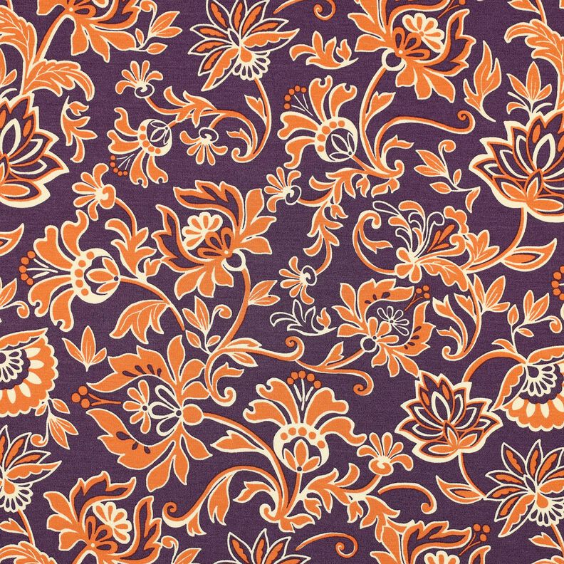 jersey romanit fiori paisley | Poppy Fabrics – lillà, image number 1