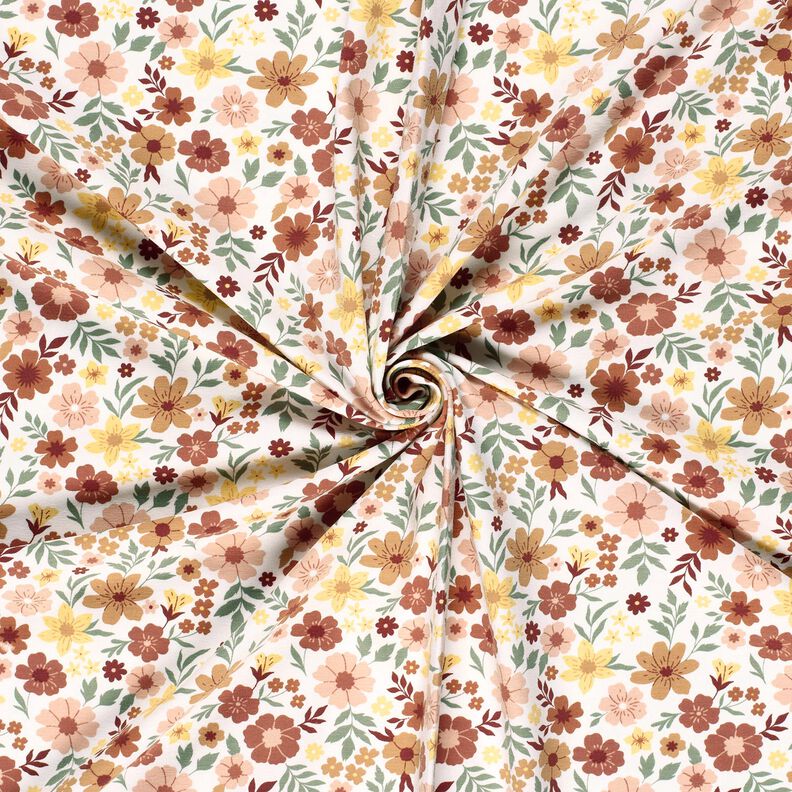 jersey di cotone mare di fiori – avorio/rosa antico chiaro, image number 3