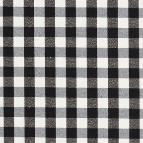 Pantalone elasticizzato a quadretti Vichy – nero/bianco, 