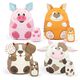 HAPPY FARM Cut & Sew, taglio di tessuto in cotone con animali della fattoria [ 80 x 155 cm ] |,  thumbnail number 2