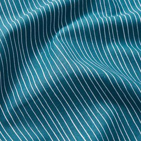 tessuto in cotone cretonne linee delicate – blu/bianco, 