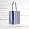 Tessuti da esterni canvas righe – blu marino/bianco,  thumbnail number 8