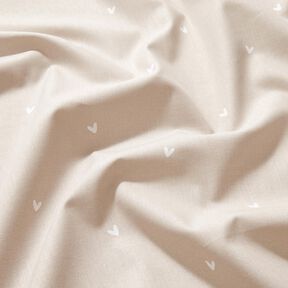 popeline di cotone Teneri cuori – grigio nebbia, 