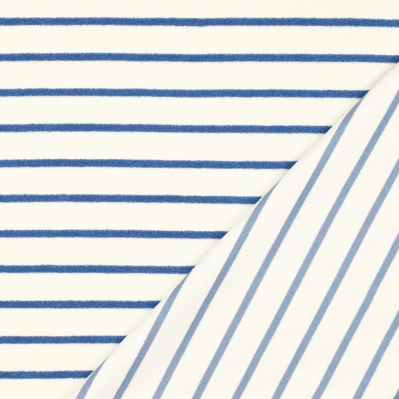 Maglia in spugna righe – avorio/blu brillante,  image number 4