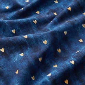 jersey di cotone Cuori d'oro | Glitzerpüppi – indaco, 