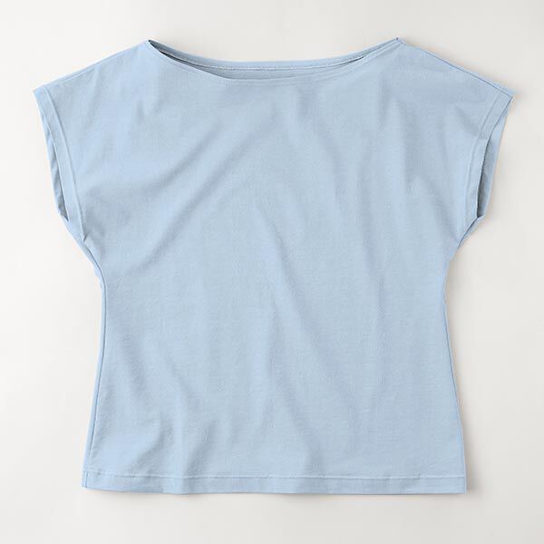jersey di cotone medio tinta unita – azzurro,  image number 8