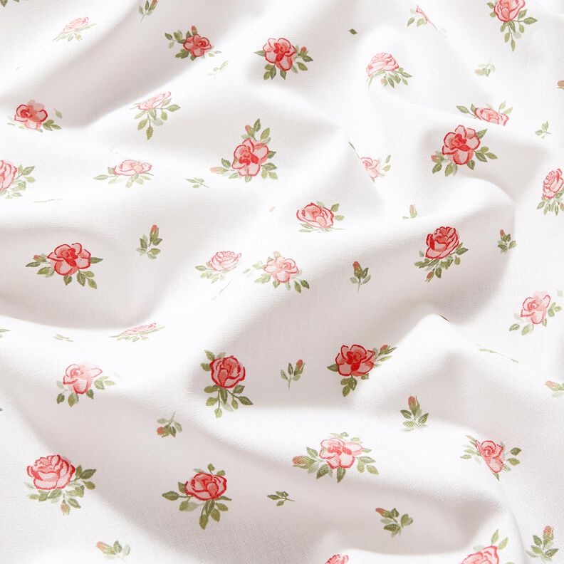 popeline di cotone rose delicate – rosso/bianco,  image number 2