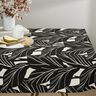 tessuto arredo panama Foglie eleganti – nero/naturale,  thumbnail number 7
