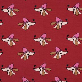 felpa estiva cane con cappello | Poppy Fabrics – rosso scuro/pink, 