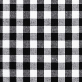 tessuto in cotone Quadro vichy 1,7 cm – nero/bianco, 