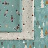 tessuto in cotone popeline Dolci pupazzi di neve – tortora chiaro,  thumbnail number 5