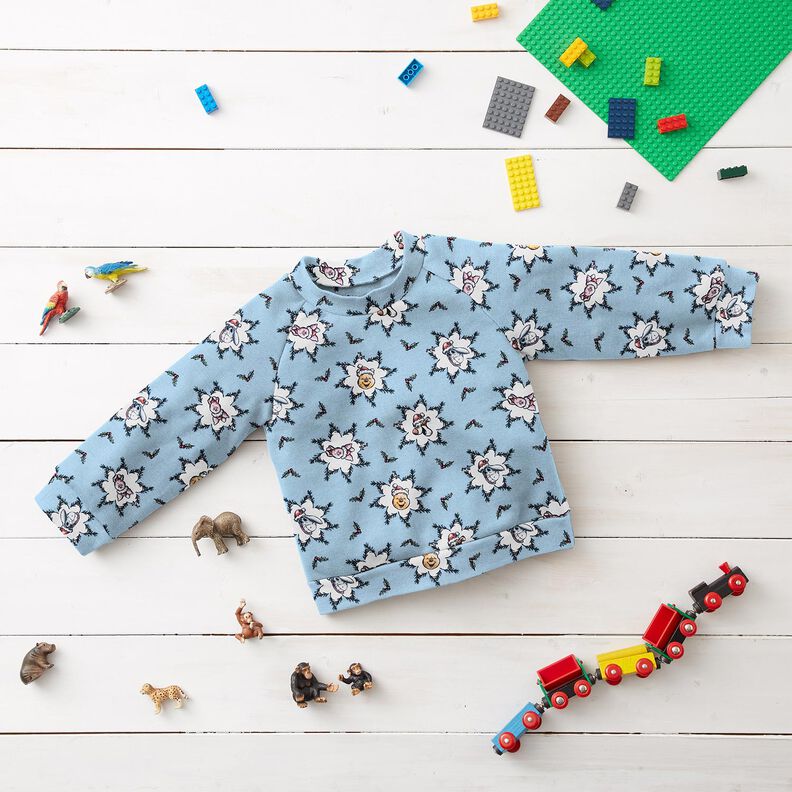 French terry, felpa estiva Winnie the Pooh Tessuto oggetto di licenza | Disney – azzurro, image number 5