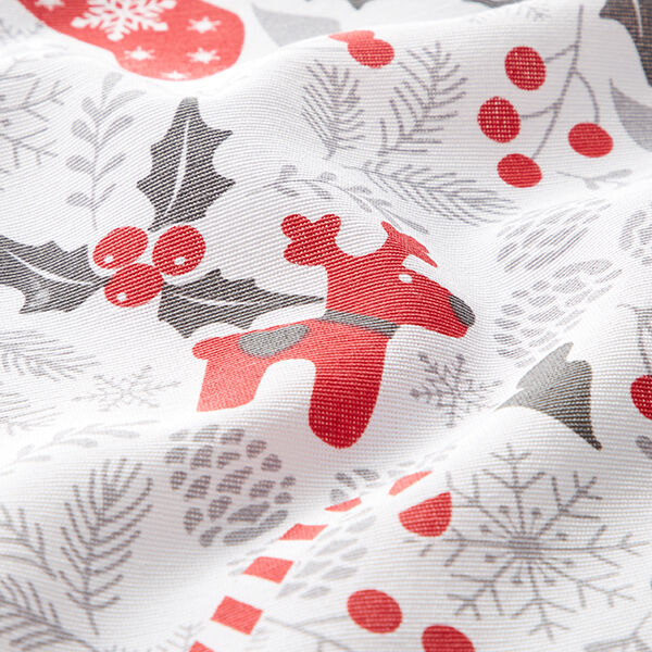 tessuto arredo tessuti canvas stivale di Babbo Natale – bianco/rosso,  image number 2