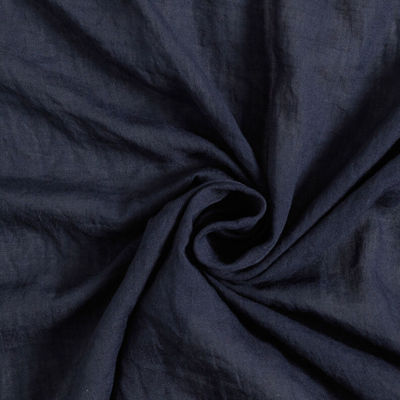 Voile Melange effetto stropicciato – blu notte,  image number 4