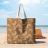 tessuto arredo mezzo panama grandi fiori – beige scuro/giallo curry,  thumbnail number 7