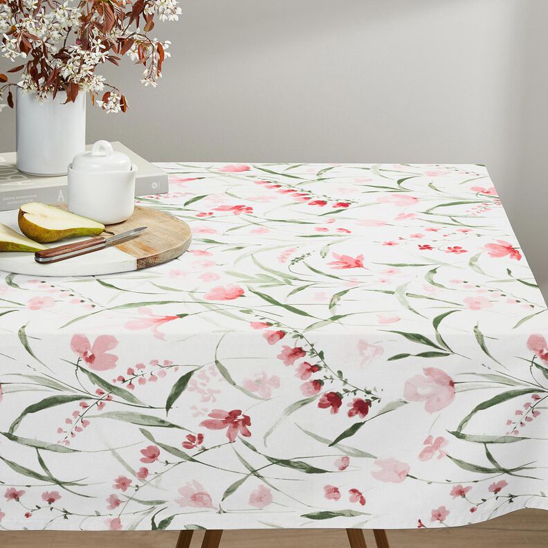 tessuto arredo mezzo panama Fresie – avorio/rosa chiaro,  image number 7