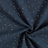 mussola di cotone, macchie dorate sparse – blu marino/oro,  thumbnail number 3