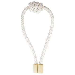 Fermatenda in cordoncino con chiusura magnetica [66cm] – bianco, 