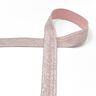 Fettuccia elastica (piega in gomma) glitterata [20 mm] – beige chiaro,  thumbnail number 1