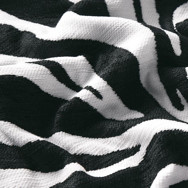 tessuto da tappezzeria Jacquard zebra – bianco/nero, image number 6