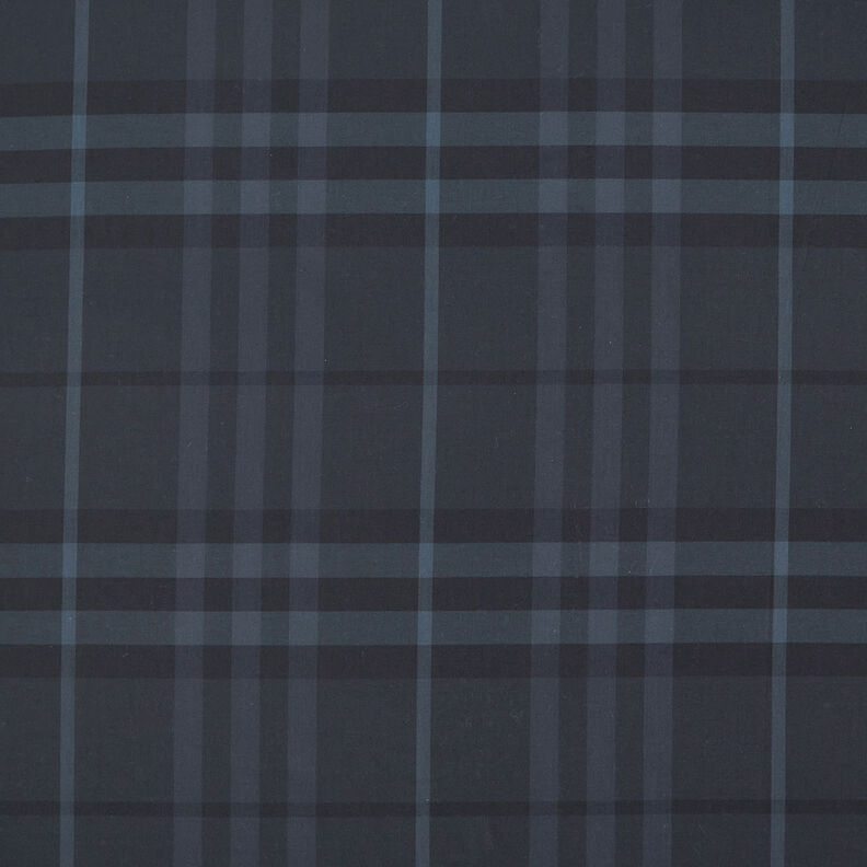 Tessuto per camicia a quadri scozzesi – blu notte/nero,  image number 1
