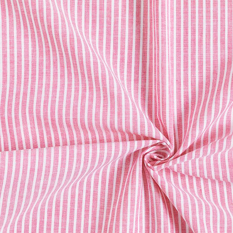 cotone misto lino, righe longitudinali – pink/bianco,  image number 3
