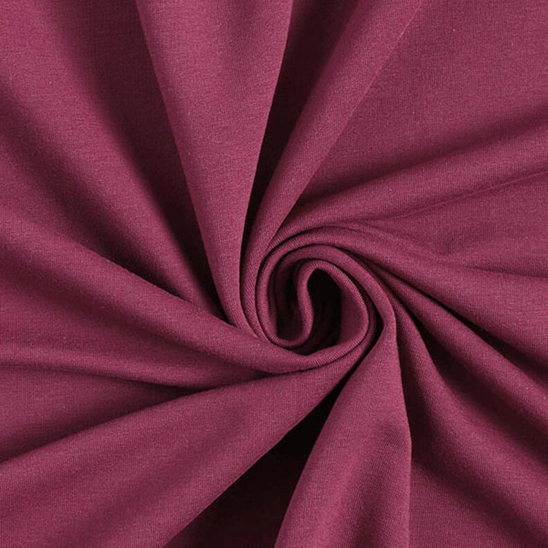 felpa di cotone leggera tinta unita – rosso Bordeaux,  image number 1