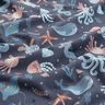 jersey di cotone Simpatici animali marini stampa digitale | Poppy Fabrics – blu notte,  thumbnail number 2