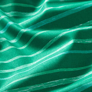 GOTS popeline di cotone righe effetto disegno | Tula – verde, 