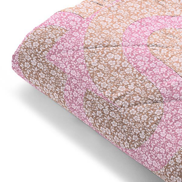 popeline di cotone fiori bicolore – rosa anticato/rosé, image number 8