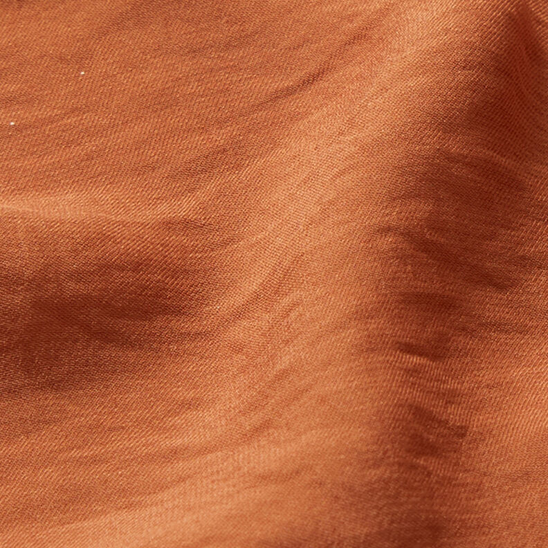 Tessuto leggero increspato per camicette in tinta unita – bronzo,  image number 2