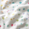 mussolina / tessuto doppio increspato Pois scarabocchiati multicolore stampa digitale – bianco lana,  thumbnail number 2