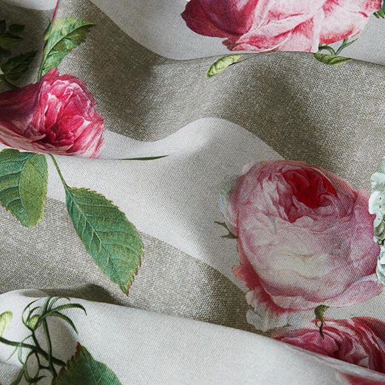Tessuti da esterni canvas ortensie & rose – sabbia, image number 2