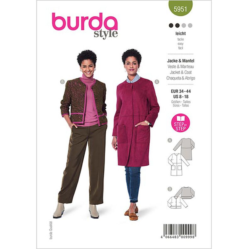 giacca / cappotto | Burda 5951 | 34-44,  image number 1