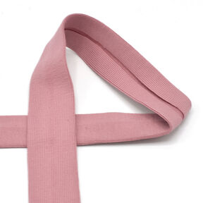 Nastro in sbieco jersey di cotone [20 mm] – rosa antico scuro, 