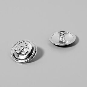 Bottone metallo ancora – argent metallica, 