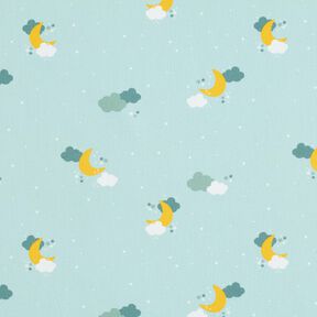 popeline di cotone Cielo stellato – menta chiaro, 