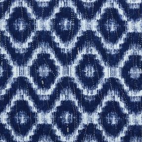 popeline di cotone Losanghe e gocce glitterate &ndash; indaco/bianco, 