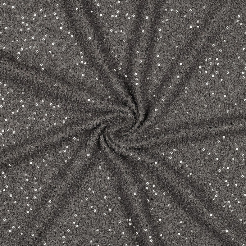 maglia bouclé paillettes tinta unita | Poppy Fabrics – grigio,  image number 4