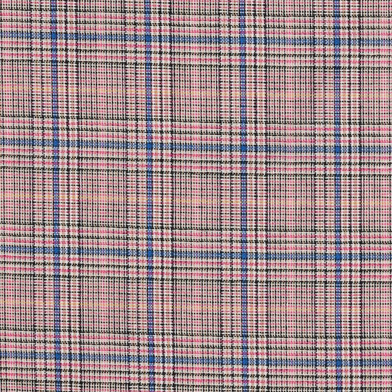 Misto cotone Fine motivo a quadri – rosa fucsia acceso/blu reale,  image number 1