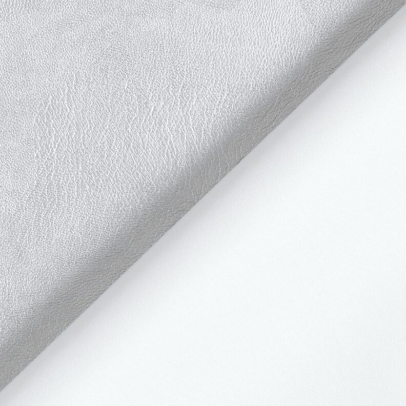 stretch similpelle Metallico – grigio argento,  image number 3