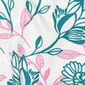 misto lino viscosa Fiori | Poppy Fabrics – avorio/turchese,  thumbnail number 2