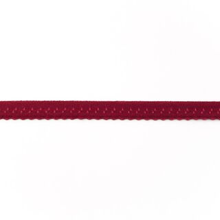 Fettuccia elastica pizzo [12 mm] – rosso Bordeaux, 