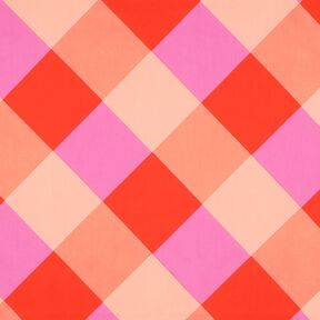 Satin di cotone Large Gingham | Nerida Hansen – corallo/rosa chiaro, 