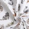 popeline di cotone Gatti felici stampa digitale | Poppy Fabrics – bianco,  thumbnail number 3