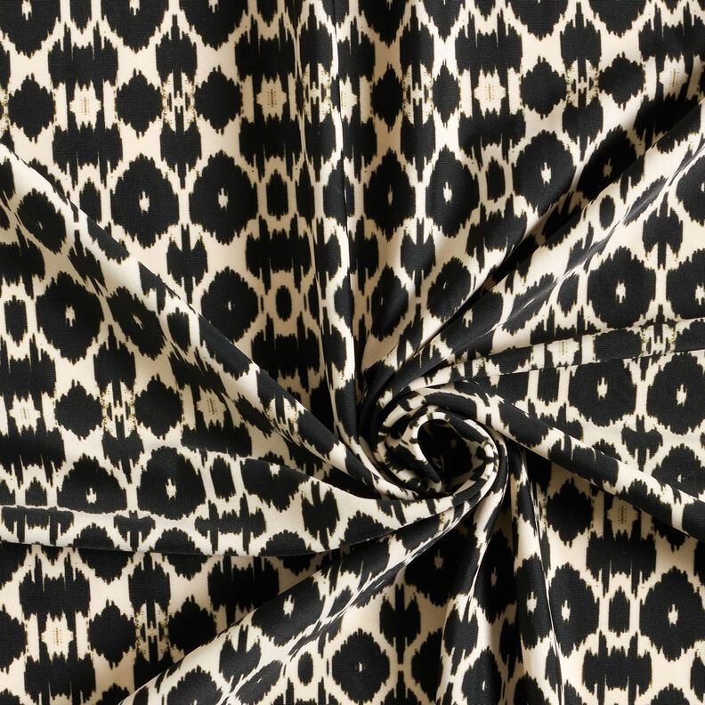 Tessuto per costumi da bagno con stampa leopardata astratta – nero/anacardo,  image number 3