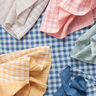 mussolina / tessuto doppio increspato Vichy a quadri tinto in filo – colore blu jeans/bianco,  thumbnail number 4